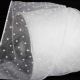 Wire Edge Flock Pois 4 inch 20 yards White