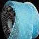 Wire Edge Flock Pois 2.5 inch 20 yards Turquoise