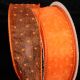 Wire Edge Flock Pois 1.5 inch 20 yards Orange