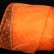 Wire Edge Flock Pois 4 inch 20 yards Orange