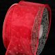 Wire Edge Flock Pois 2.5 inch 20 yards Red