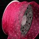 Wire Edge Flock Pois 1.5 inch 20 yards Pink