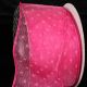 Wire Edge Flock Pois 2.5 inch 20 yards Pink