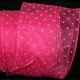 Wire Edge Flock Pois 4 inch 20 yards Pink
