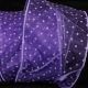 Wire Edge Flock Pois 4 inch 20 yards Purple