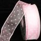 Wire Edge Flock Pois 1.5 inch 20 yards Light Pink