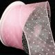 Wire Edge Flock Pois 2.5 inch 20 yards Light Pink