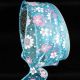 Wire Edge Flower Print Gerbera 1.5 inch 20 yards Turquoise