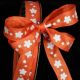 Wire Edge Foil Flowers 5/8 inch 20 yards Orange