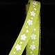 Wire Edge Foil Flowers 5/8 inch 20 yards Green
