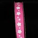 Wire Edge Foil Flowers 5/8 inch 20 yards Pink