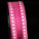 Wire Edge Foil Flowers 1.5 inch 20 yards Pink