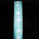 Wire Edge Foil Flowers 5/8 inch 20 yards Turquoise