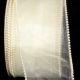 Wire Pearl Edge Sheer 3 inch 20 yards Ivory