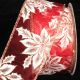 Wired Elegant Poinsettia 2.5 inch 20 yards Red