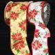 Wired Holiday Poinsettia Ribbon
