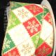 Wired Diagonal Snowflakes 2.5 inch 20 yards Ivory/Red/Green