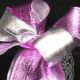 Wired Woven Metallic Two Tone 1.5 inch 27 yards Pink/Silver