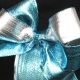 Wired Woven Metallic Two Tone 1.5 inch 27 yards Blue/Silver