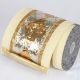 Wired Sequins Argyle w/ Velvet 6 inch 10 yards Ivory