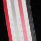 Wired Thin Multi Stripe Ribbon 7/8 inch 27 yards Red/Black