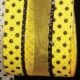 Wired Sheer with Edge Dots Ribbon 1.5 inch 20 yards Yellow