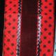 Wired Sheer with Edge Dots Ribbon 1.5 inch 20 yards Red