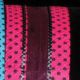 Wired Sheer with Edge Dots Ribbon 1.5 inch 20 yards Fuchsia