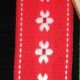 Wired Edelweiss Ribbon 7/8 inch 27 yards Red