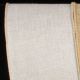Wired Fine Linen Burlap Ribbon 2.5 inch 20 yards Ivory