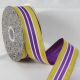 Wired Copenhagen Ribbon 1.5 inch 20 yards Yellow/Purple