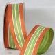Wired Copenhagen Ribbon 1.5 inch 20 yards Orange/Green