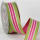 Wired Copenhagen Ribbon 1.5 inch 20 yards Green/Pink