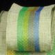 Wired Colorful Burlap Stripes Ribbon 1.5 inch 20 yards Green