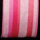 Wired Colorful Burlap Stripes Ribbon 2.5 inch 20 yards Pink