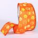 Wired Spring Flowers Ribbon 1.5 inch 20 yards Orange