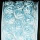 Wired Bunch of Roses Ribbon 4 inch 10 yards Light Blue