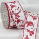 Red Wired Snowman 2.5 inch 20 yards White