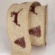 Wired Burlap with Deer 2.5 inch 10 yards Natural