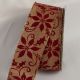 Wired Velveteen Poinsettia 2 inch 20 yards Burgundy