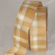 Wired Woven Check Ribbon Cream/Ivory/Gold 1.5 inch by 27 yards