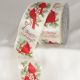 Wired Print Cardinal 2.5 inch by 20 yards Ivory Ribbon