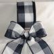 Wired Large Check 2.5 inch by 20 yards Navy Ribbon