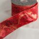 Wired Lame Notes 2.5 inch by 20 yards Red Ribbon