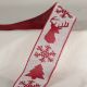 Wired Snowflake Stag 2.5 inch by 20 yards Red Ribbon