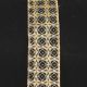 Gold Wired Velvet Print Cerchio 2.5 inch by 20 yards Black Ribbon