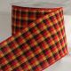 Wired Woven Fabric Plaid 5 inch by 20 yards Yellow Red Black Ribbon