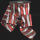 Wired Stripe Diagonal 2.5 inch by 20 yards Red Silver Ribbon