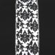 Silver Wired Flores 2.5 inch by 20 yards Black Ribbon