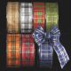 French Wired Woven Holiday Plaid Ribbon
